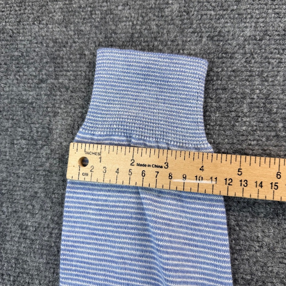 Peter Millar Crown Men's L Blue Canton Stripe 1/4 Zip Pullover Merino Wool Blend - Picture 13 of 14